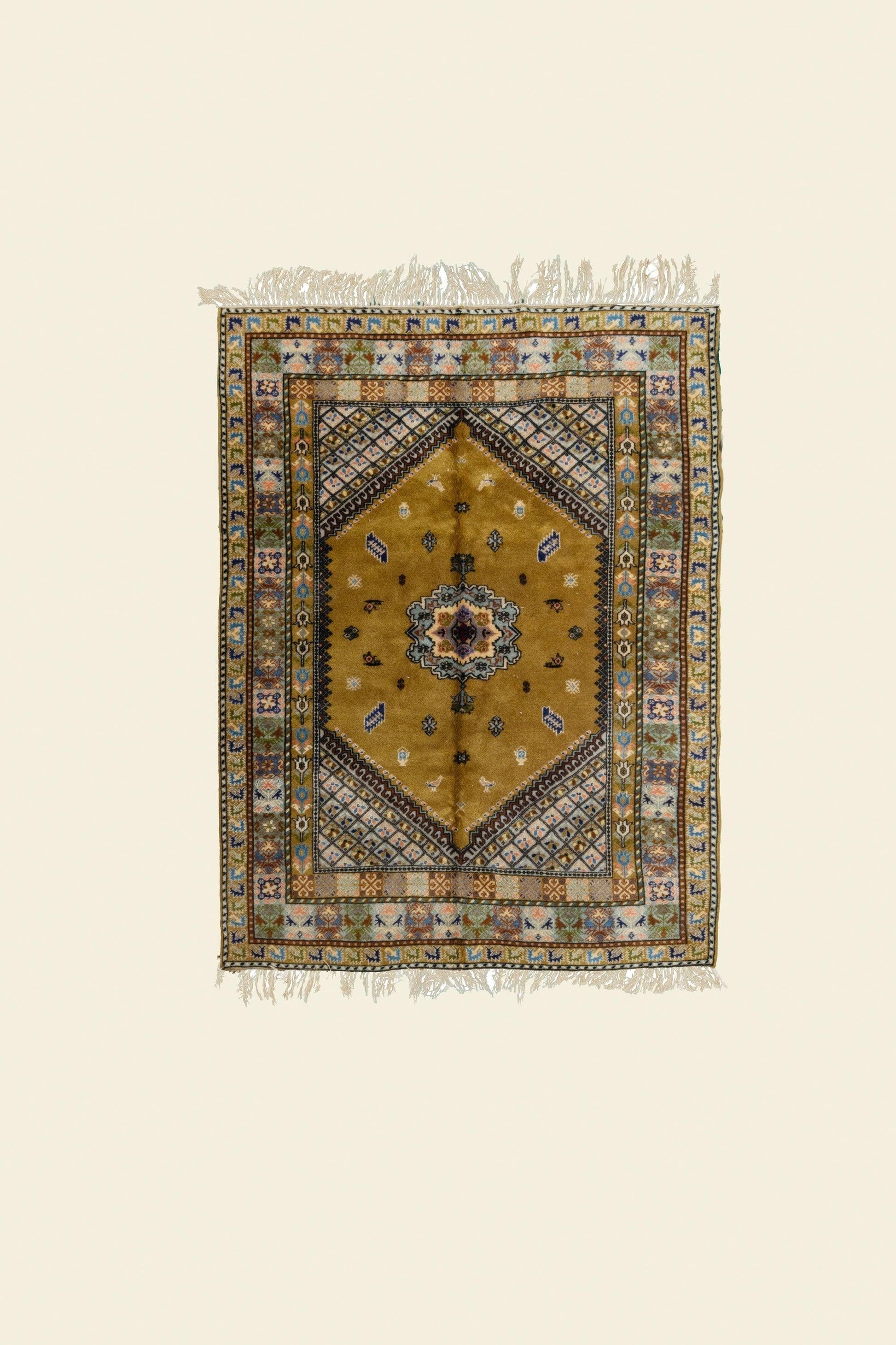 RBATI MOROCCAN CARPET 4'85" X 6'56" - PM110 Dar Bouchaib Marrakech Carpets Rugs Of Morocco
