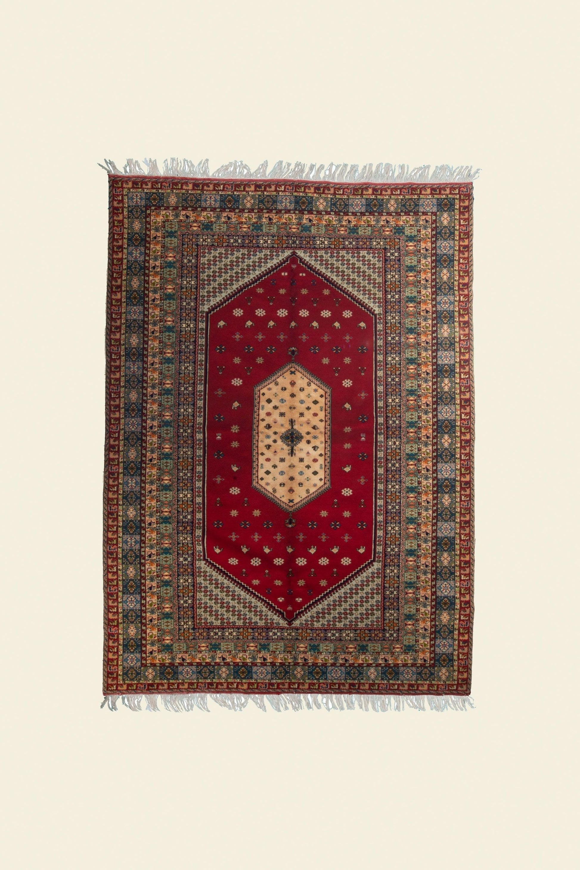 RBATI MOROCCAN CARPET 6'88" X 9'58" - PM104 Complexe Bouchaib Carpets Rugs Of Morocco