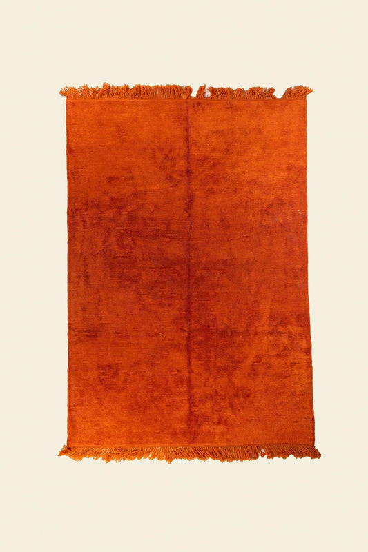 Vibrant Hand-Knotted Orange Rug: Add a Pop of Color to Your Space Dar Bouchaib Marrakech Carpets Rugs Of Morocco