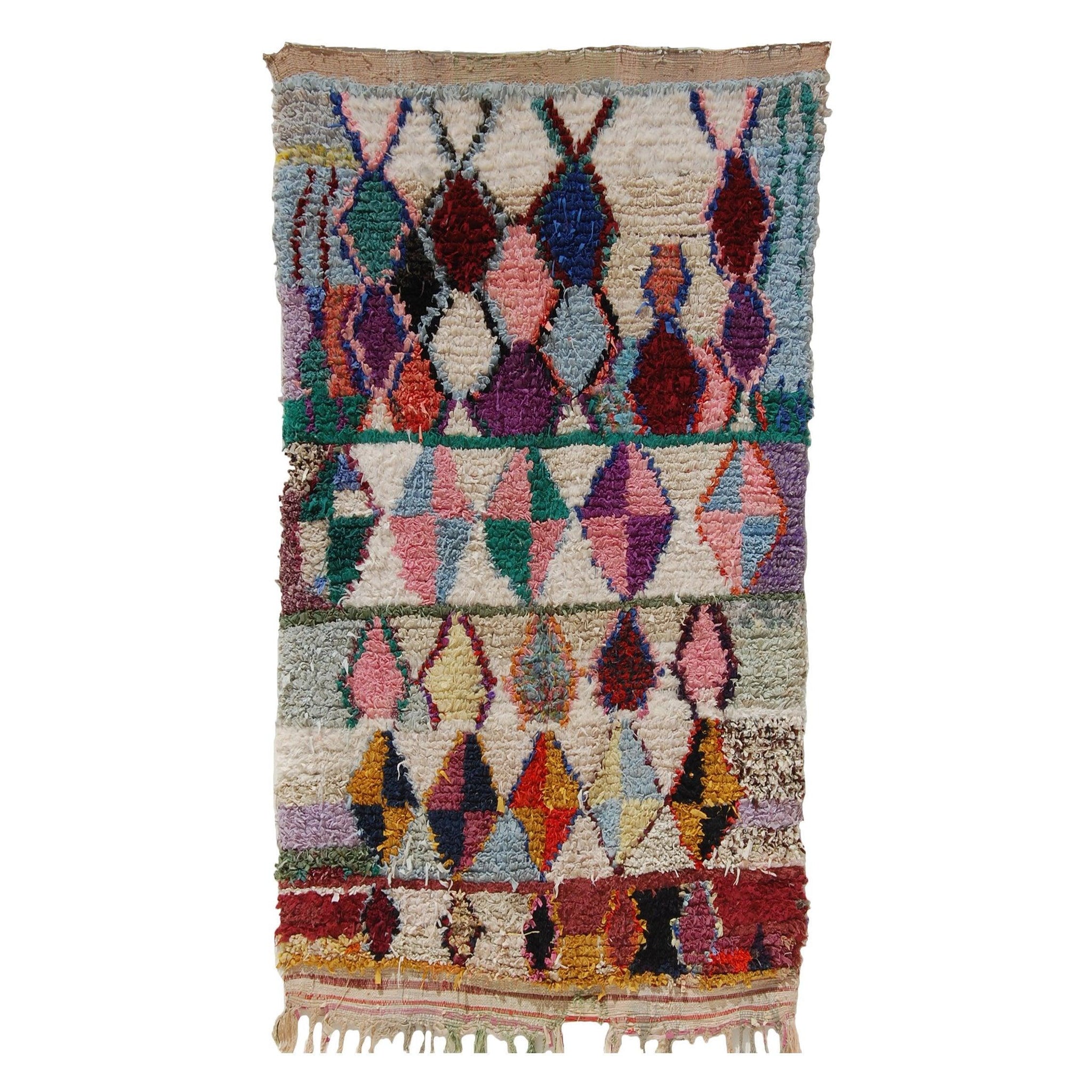 Vintage Moroccan Rug - Ayachi Morocco Collection Boucherouite Rugs Of Morocco