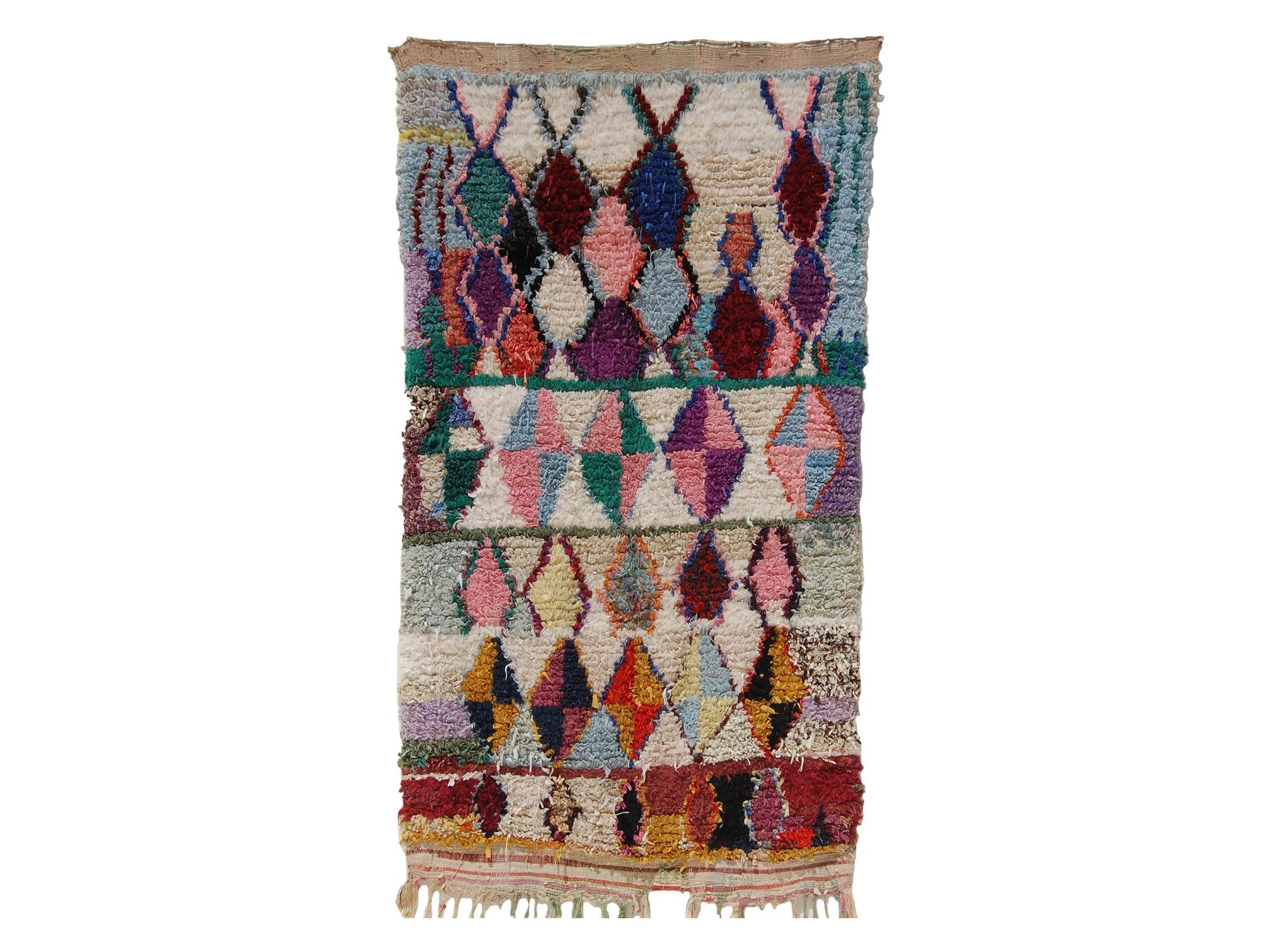 Vintage Moroccan Rug - Ayachi Morocco Collection Boucherouite Rugs Of Morocco