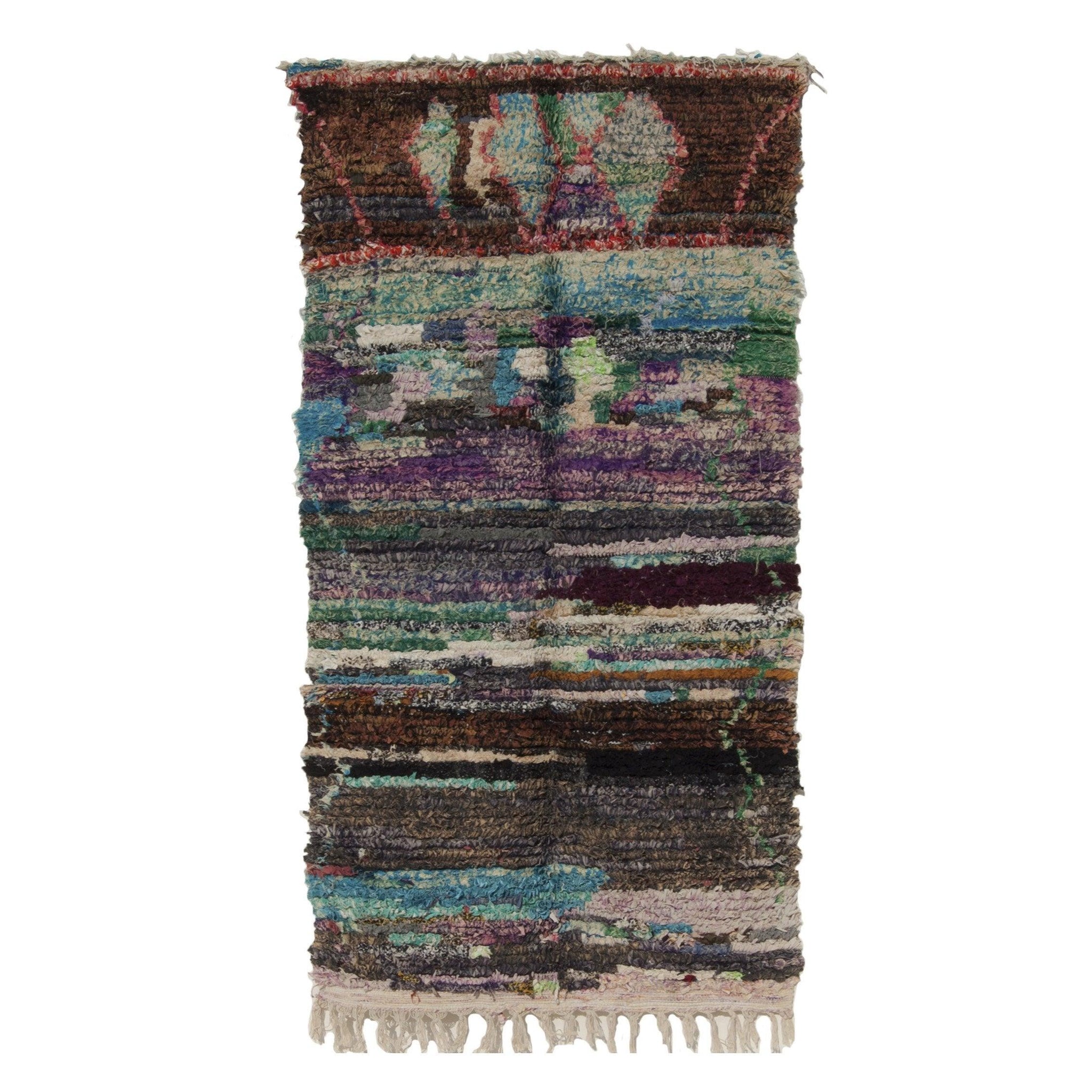Vintage Moroccan Rug - Azruki Morocco Collection Boucherouite Rugs Of Morocco