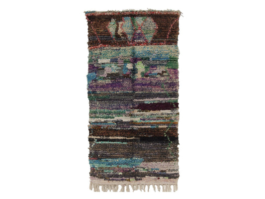 Vintage Moroccan Rug - Azruki Morocco Collection Boucherouite Rugs Of Morocco