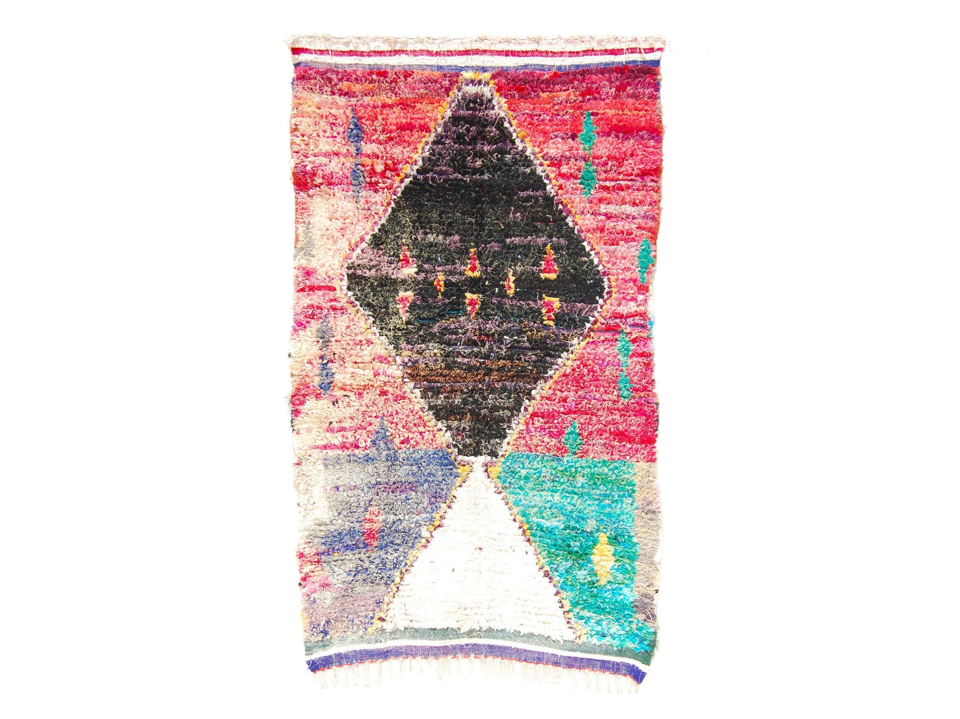 Vintage Moroccan Rug - Baragsen Morocco Collection Boucherouite Rugs Of Morocco