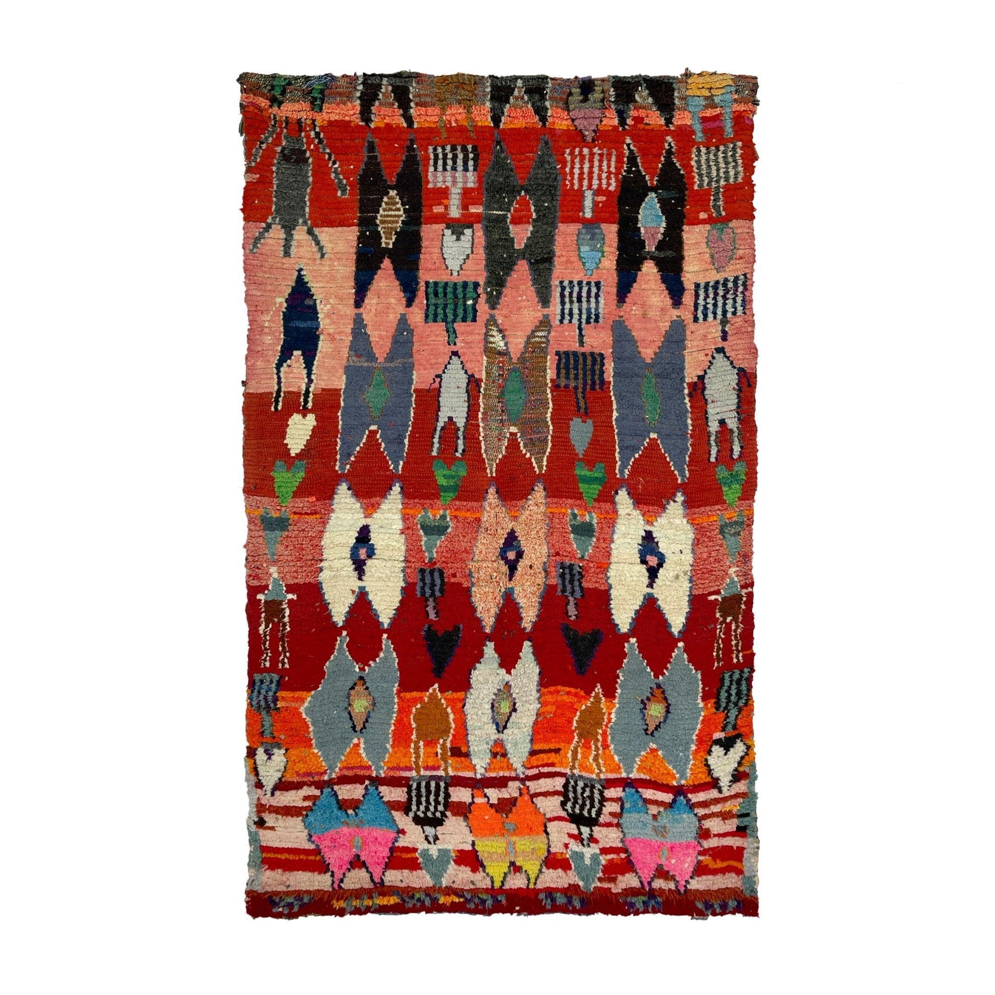 Vintage Moroccan Rug - Eclipse Morocco Collection Boucherouite Rugs Of Morocco