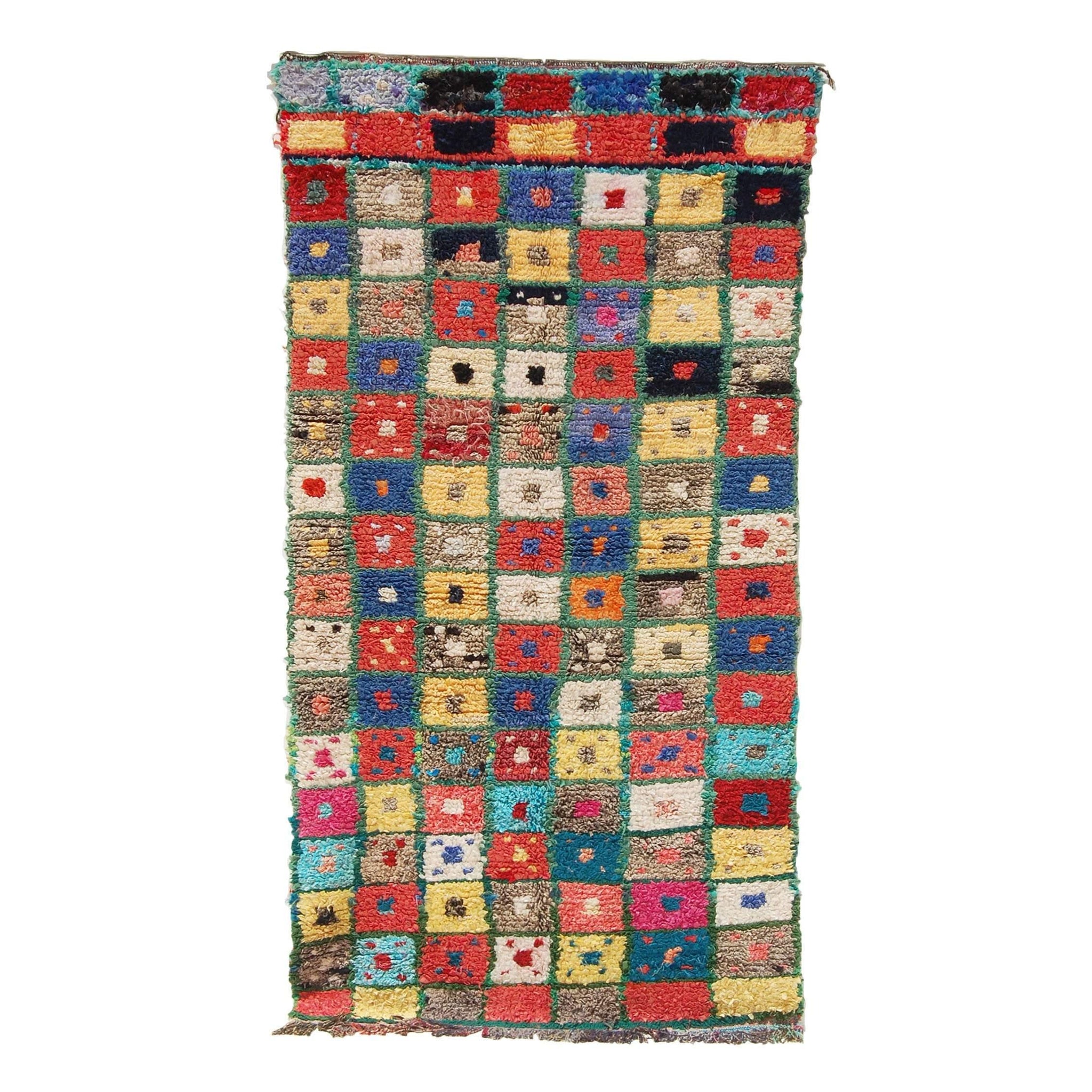 Vintage Moroccan Rug - Gwafa Morocco Collection Boucherouite Rugs Of Morocco