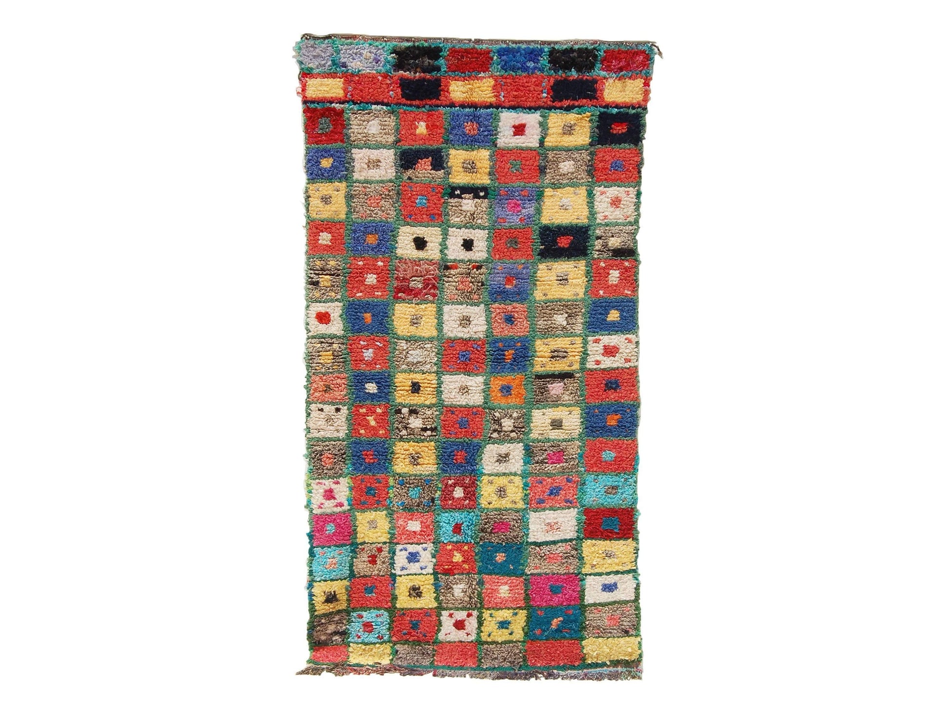 Vintage Moroccan Rug - Gwafa Morocco Collection Boucherouite Rugs Of Morocco