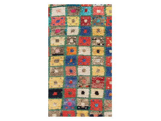 Vintage Moroccan Rug - Gwafa Morocco Collection Boucherouite Rugs Of Morocco
