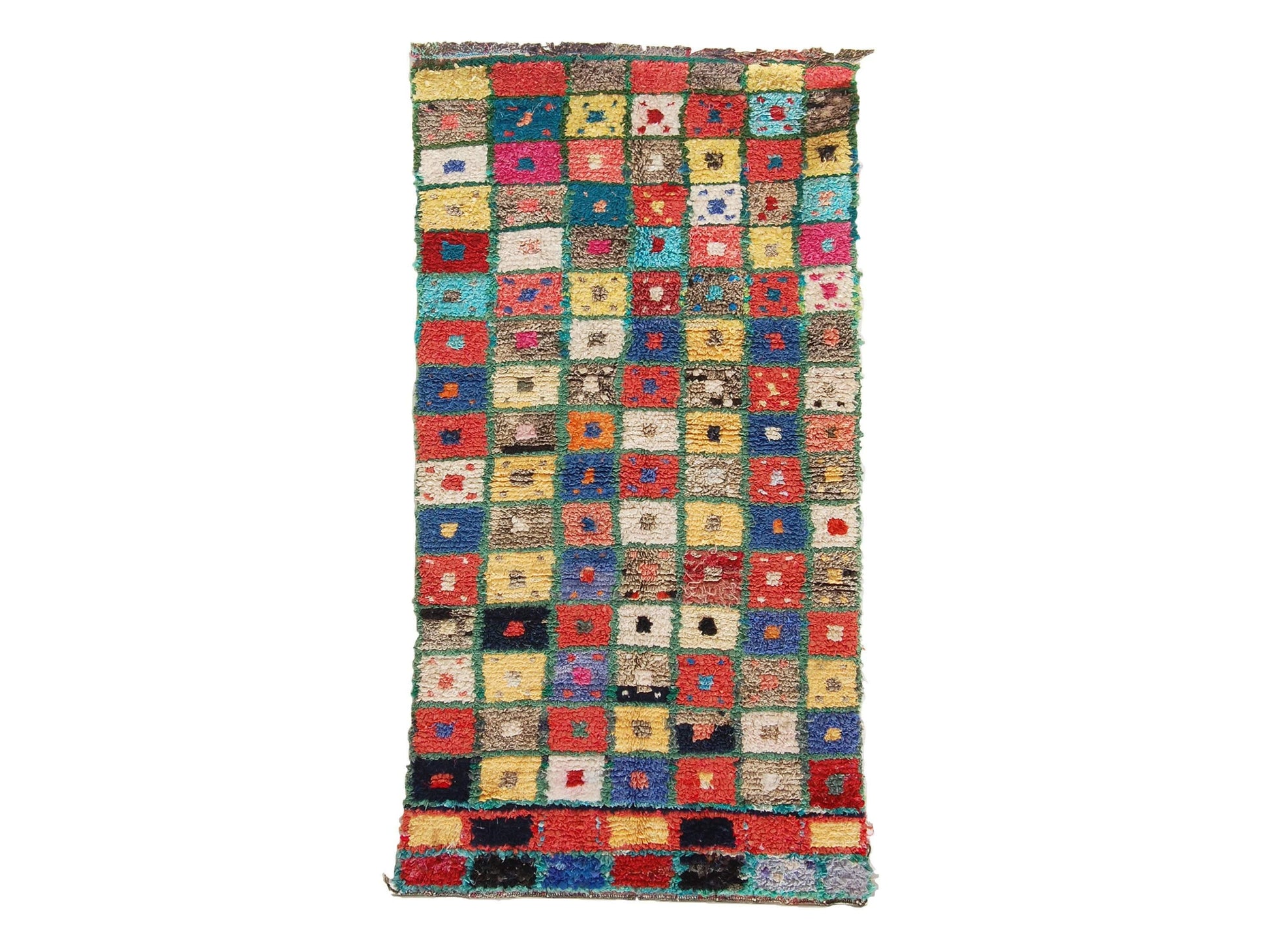 Vintage Moroccan Rug - Gwafa Morocco Collection Boucherouite Rugs Of Morocco