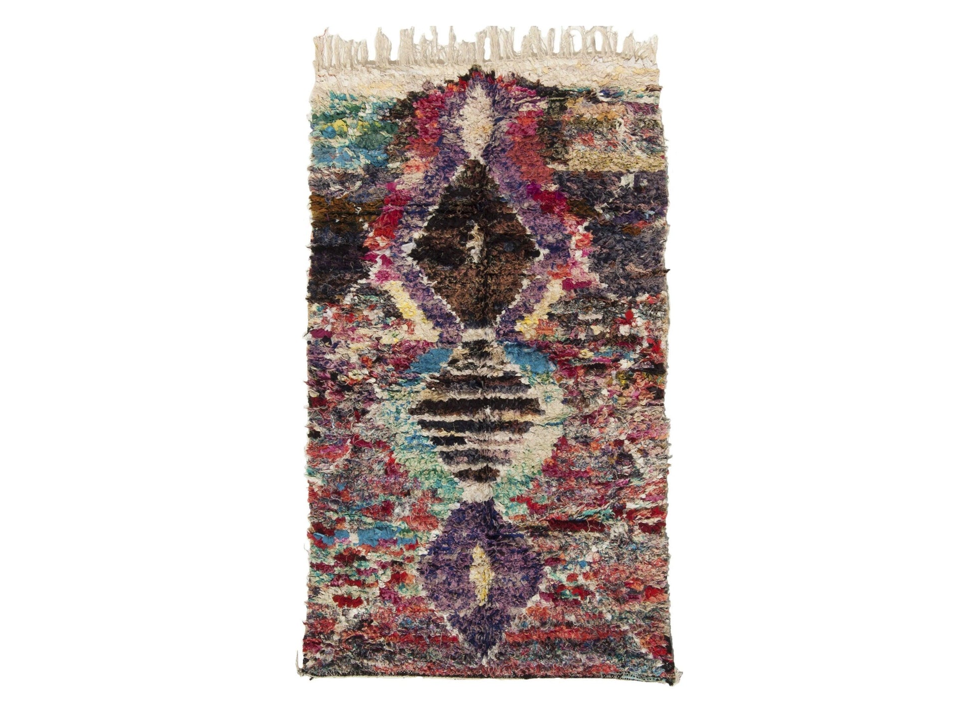 Vintage Moroccan Rug - Idder Morocco Collection Boucherouite Rugs Of Morocco