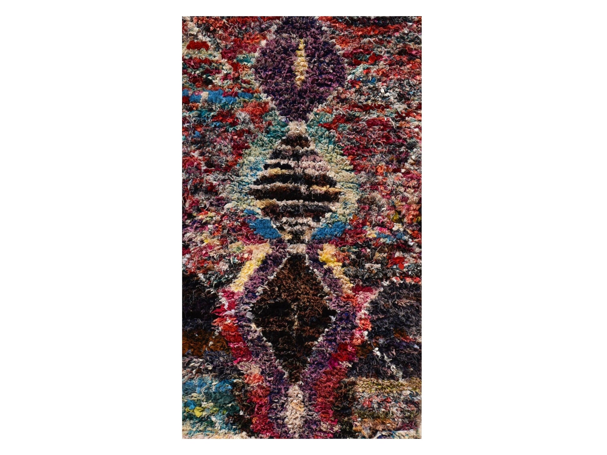Vintage Moroccan Rug - Idder Morocco Collection Boucherouite Rugs Of Morocco