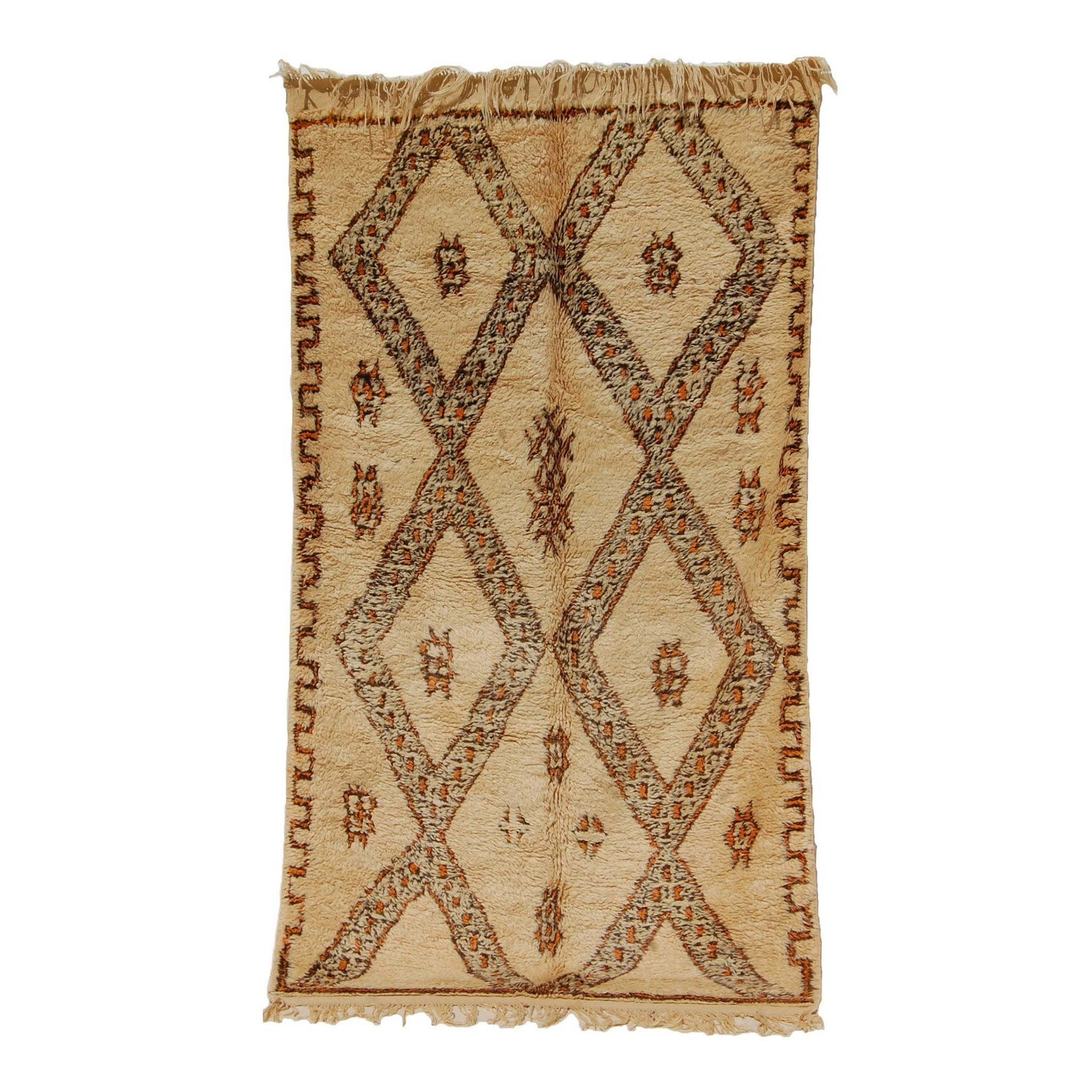 Vintage Moroccan Rug - Iken Morocco Collection Beni Ourain Rugs Of Morocco