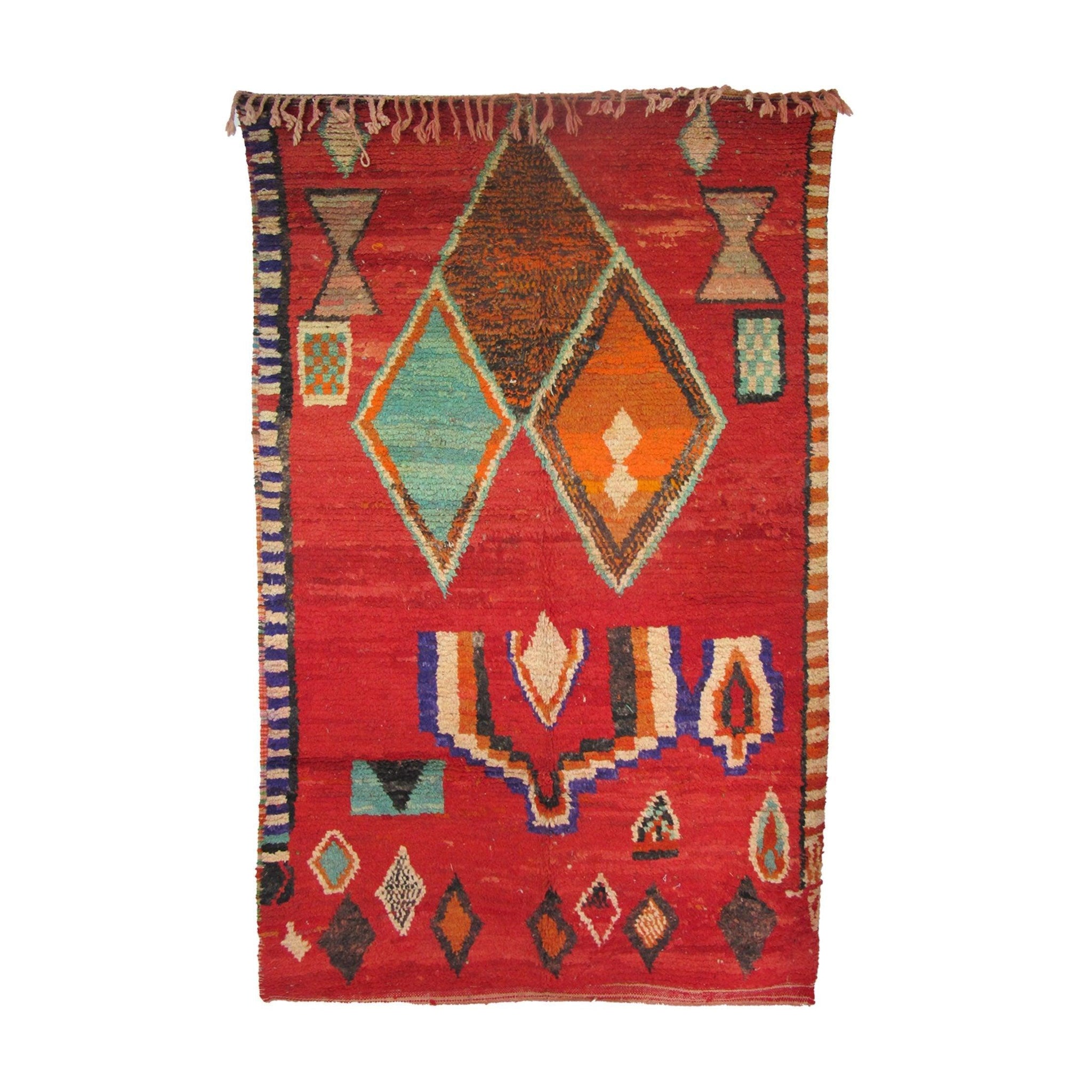 Vintage Moroccan Rug - Izebboudjen Morocco Collection Boujaad Rugs Of Morocco