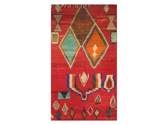 Vintage Moroccan Rug - Izebboudjen Morocco Collection Boujaad Rugs Of Morocco