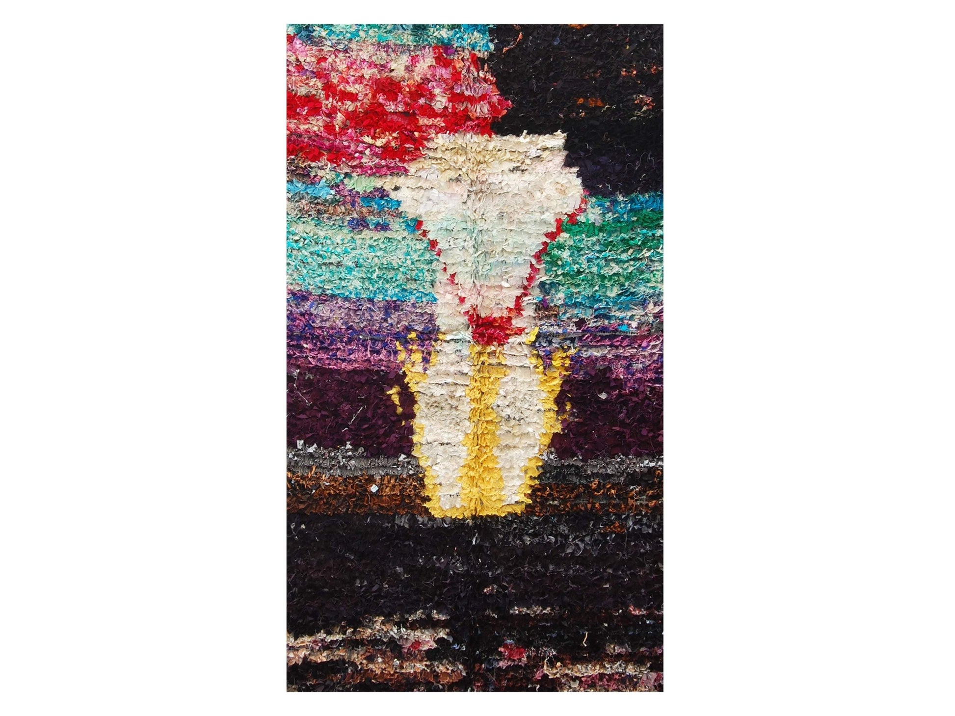 Vintage Moroccan Rug - Izenrasen Morocco Collection Boucherouite Rugs Of Morocco