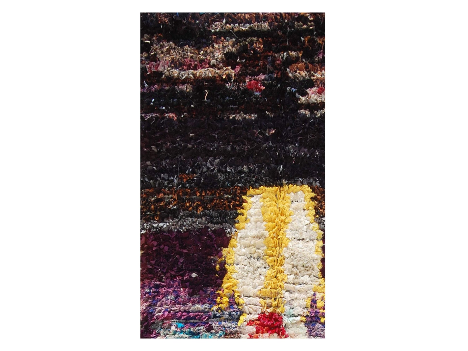Vintage Moroccan Rug - Izenrasen Morocco Collection Boucherouite Rugs Of Morocco