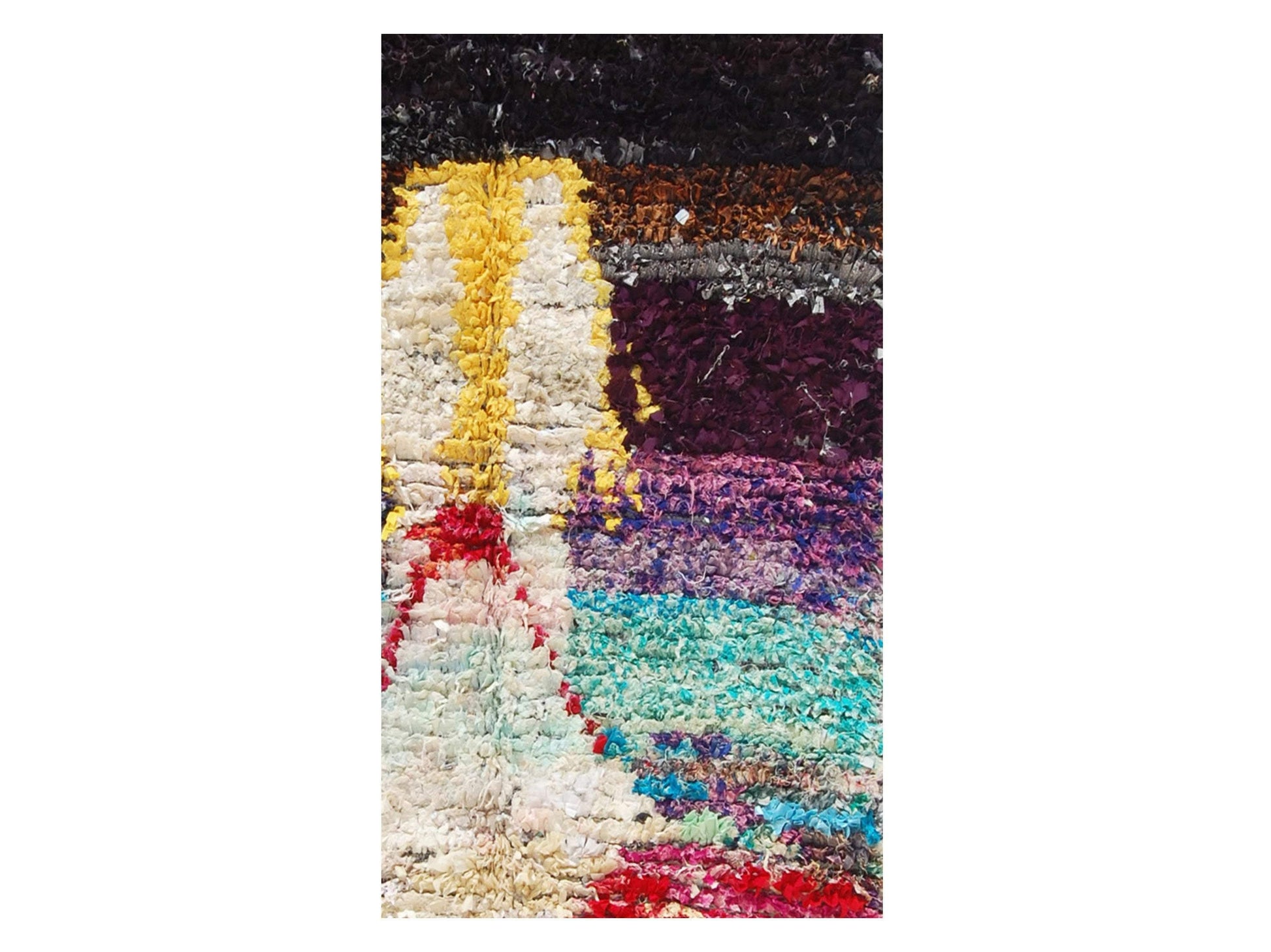Vintage Moroccan Rug - Izenrasen Morocco Collection Boucherouite Rugs Of Morocco