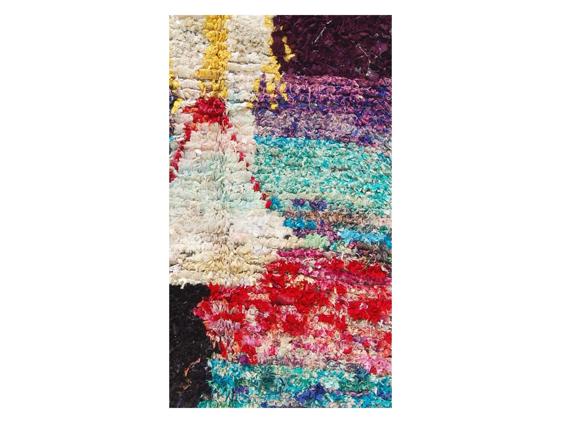 Vintage Moroccan Rug - Izenrasen Morocco Collection Boucherouite Rugs Of Morocco