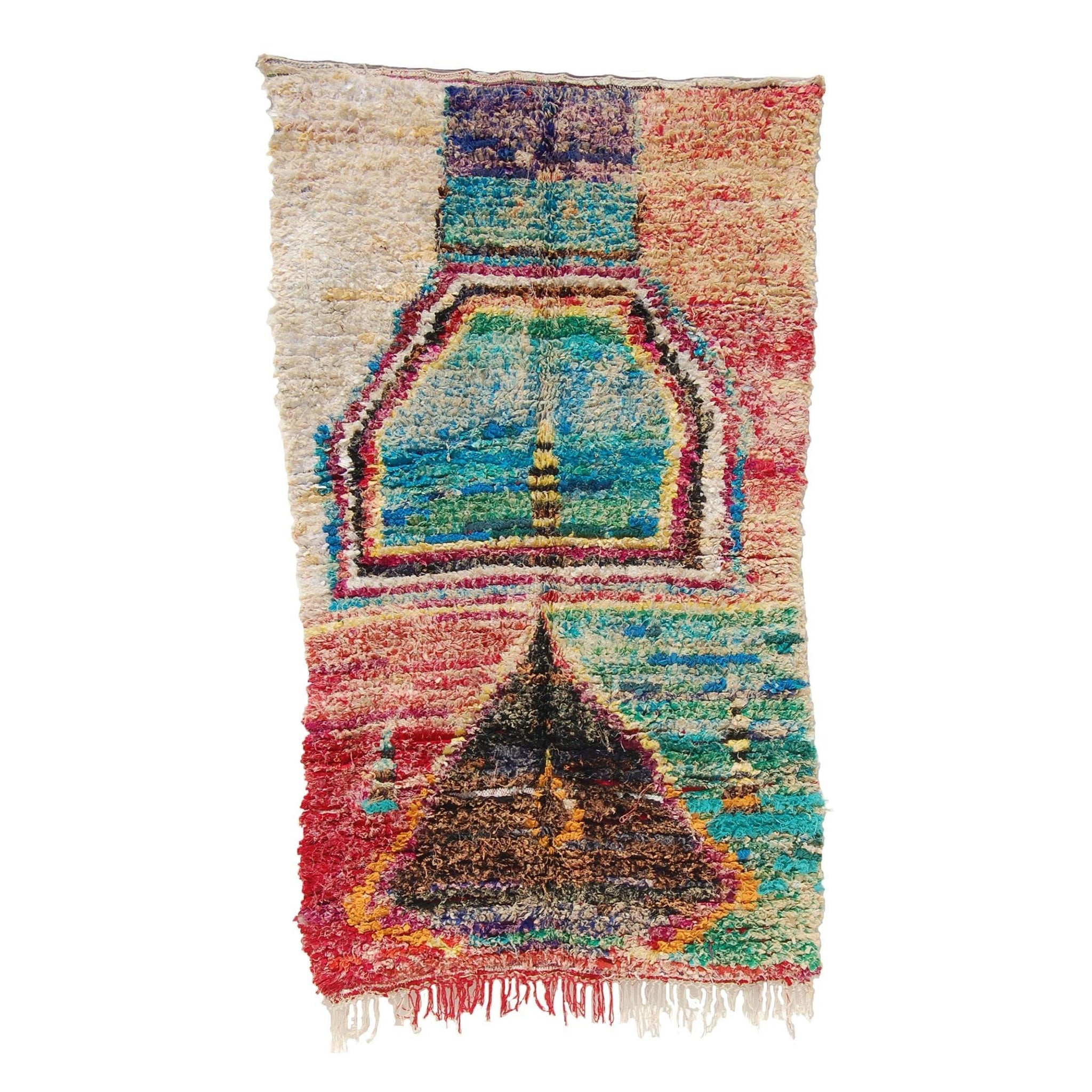 Vintage Moroccan Rug - Liyasmina Morocco Collection Boucherouite Rugs Of Morocco