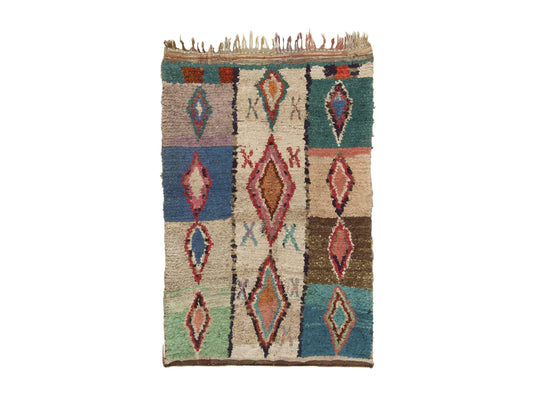 Vintage Moroccan Rug - Madi Morocco Collection Boucherouite Rugs Of Morocco