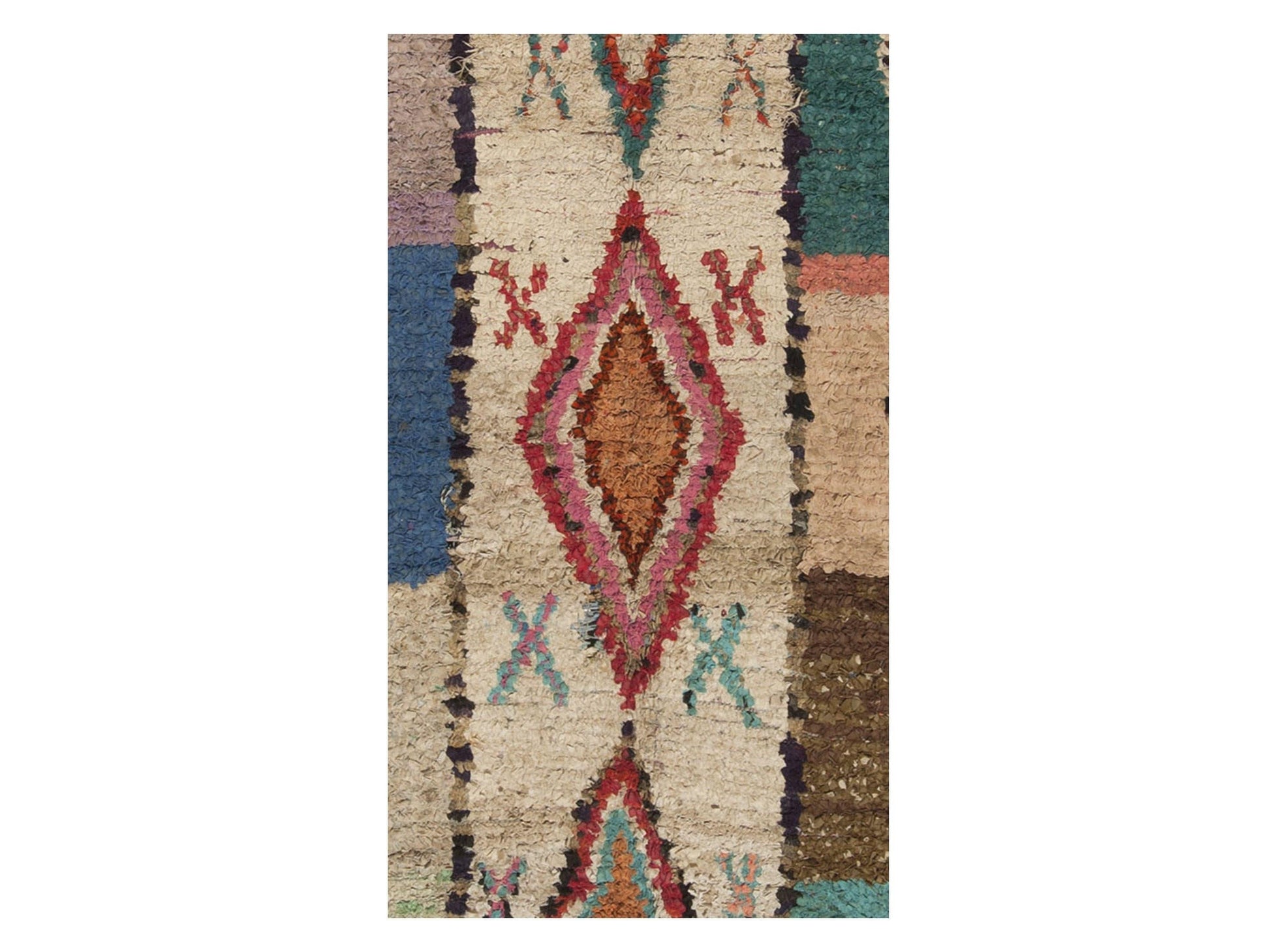 Vintage Moroccan Rug - Madi Morocco Collection Boucherouite Rugs Of Morocco