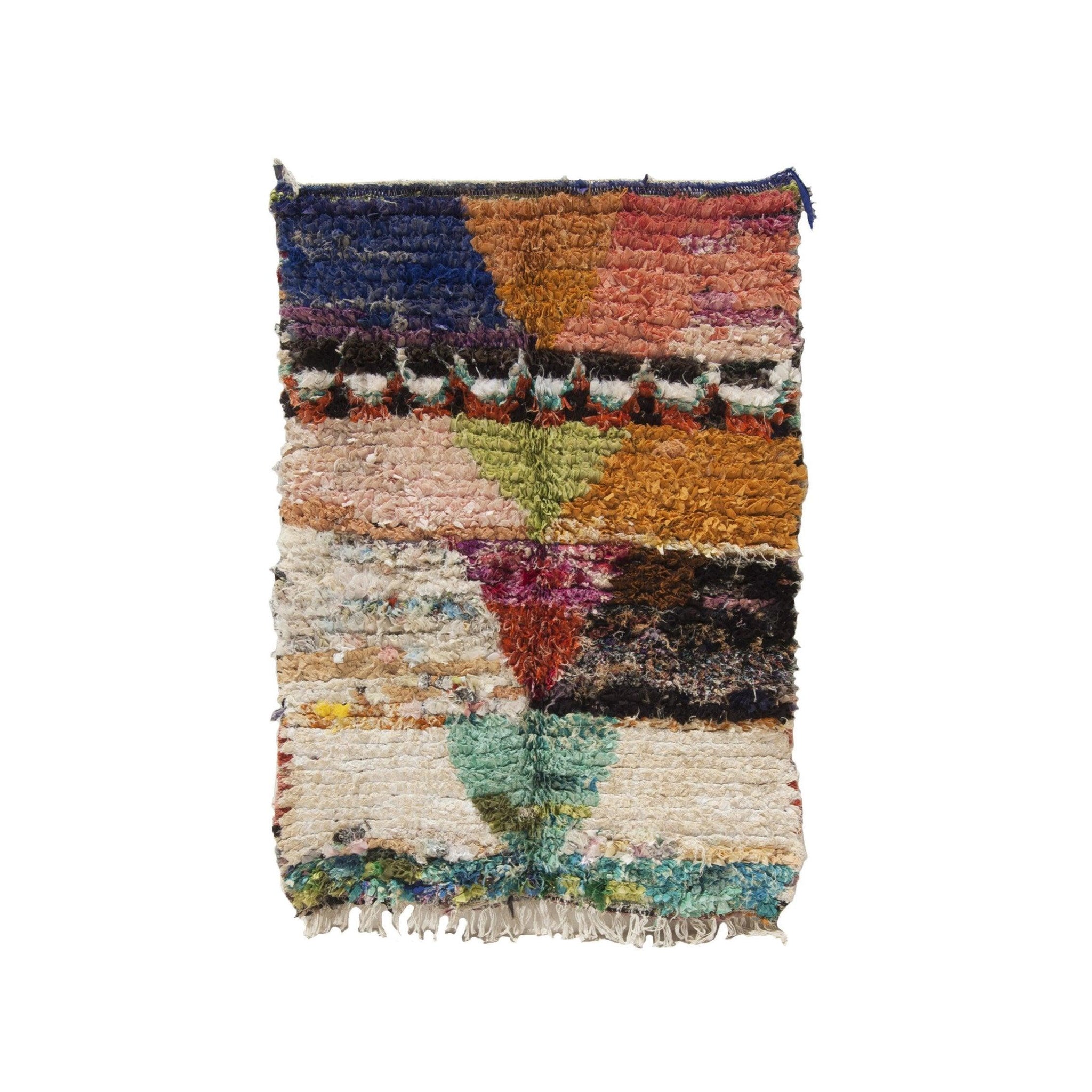 Vintage Moroccan Rug - Masilia Morocco Collection Boucherouite Rugs Of Morocco