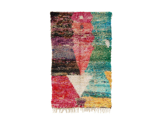 Vintage Moroccan Rug - Meddur Morocco Collection Boucherouite Rugs Of Morocco