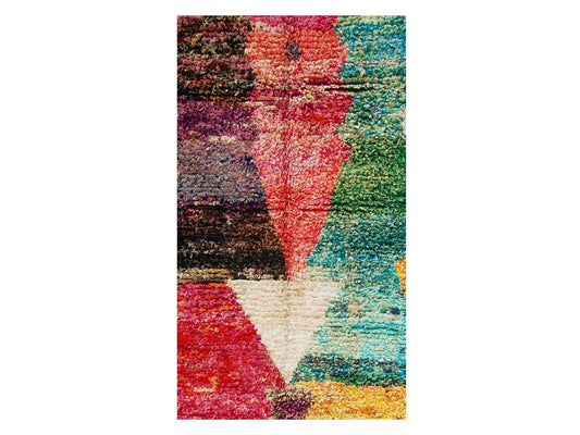 Vintage Moroccan Rug - Meddur Morocco Collection Boucherouite Rugs Of Morocco