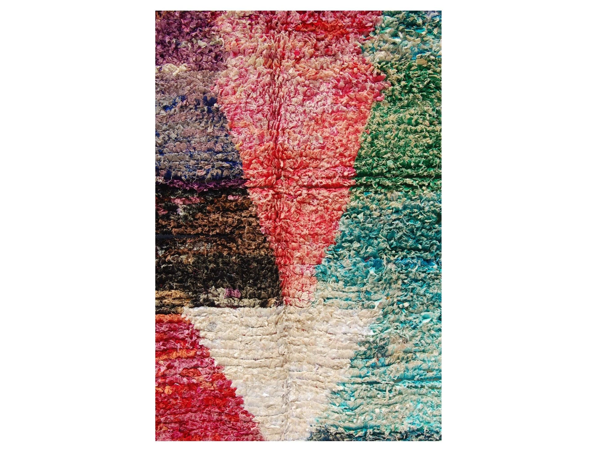 Vintage Moroccan Rug - Meddur Morocco Collection Boucherouite Rugs Of Morocco