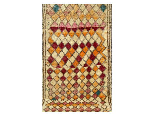 Vintage Moroccan Rug - Mosaic Morocco Collection Beni Ourain Rugs Of Morocco