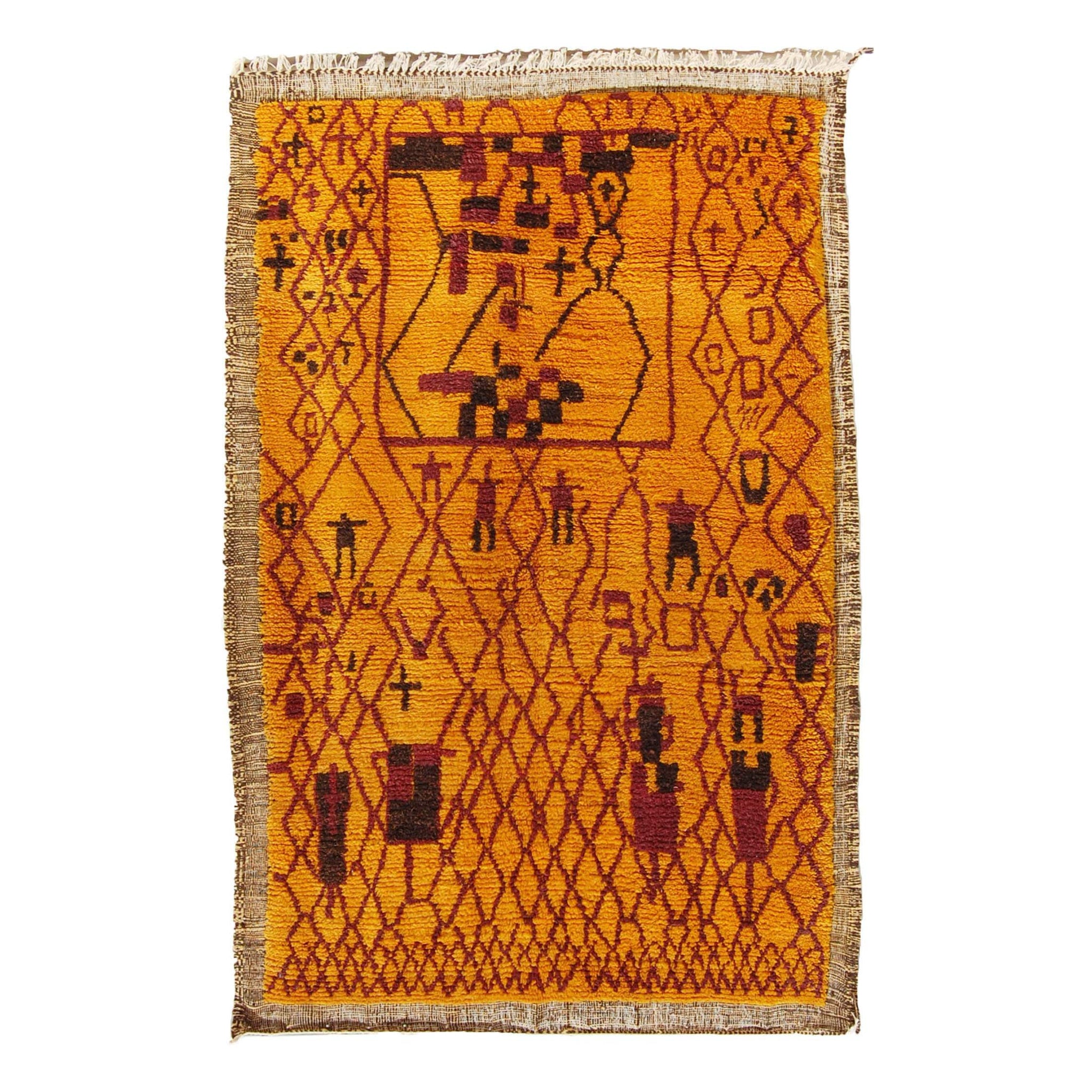 Vintage Moroccan Rug - Priest Morocco Collection Azilal Rugs Of Morocco