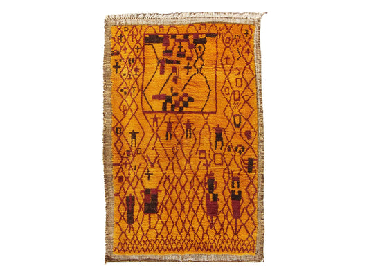 Vintage Moroccan Rug - Priest Morocco Collection Azilal Rugs Of Morocco