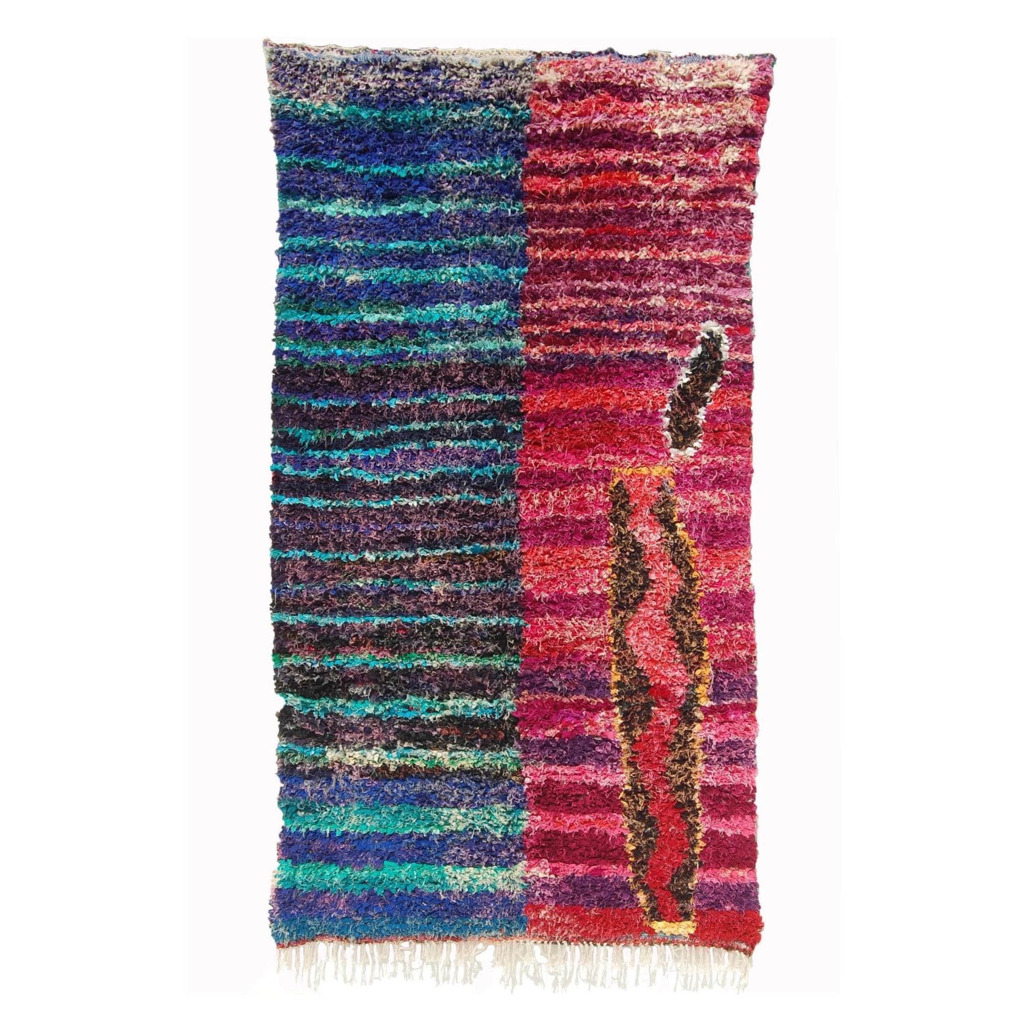 Vintage Moroccan Rug - Tafoukt Morocco Collection Boucherouite Rugs Of Morocco