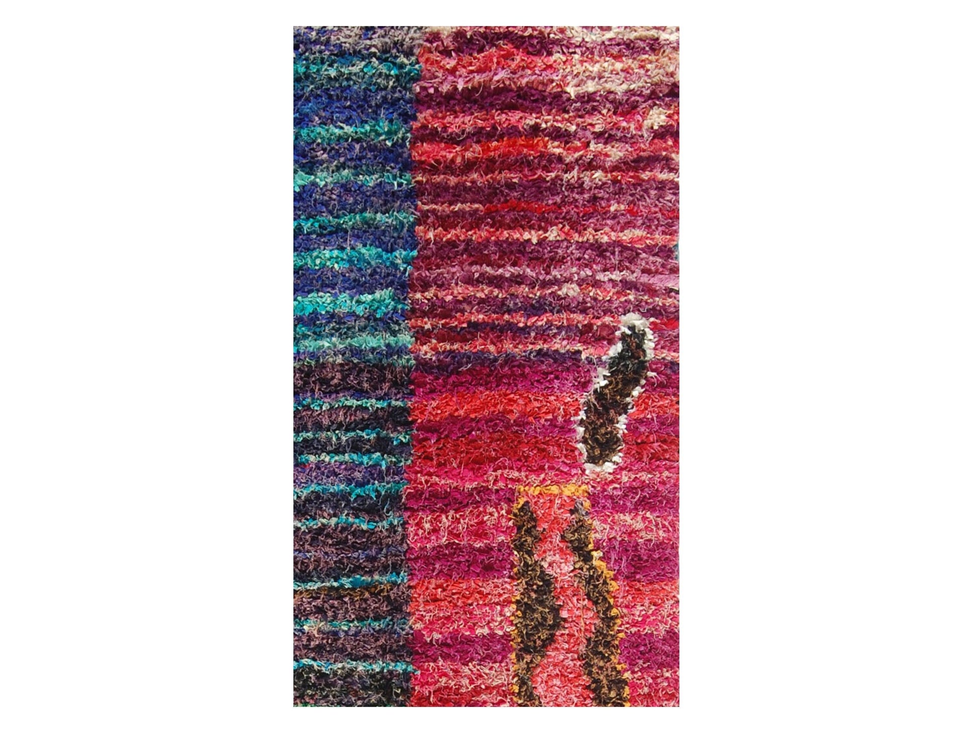 Vintage Moroccan Rug - Tafoukt Morocco Collection Boucherouite Rugs Of Morocco