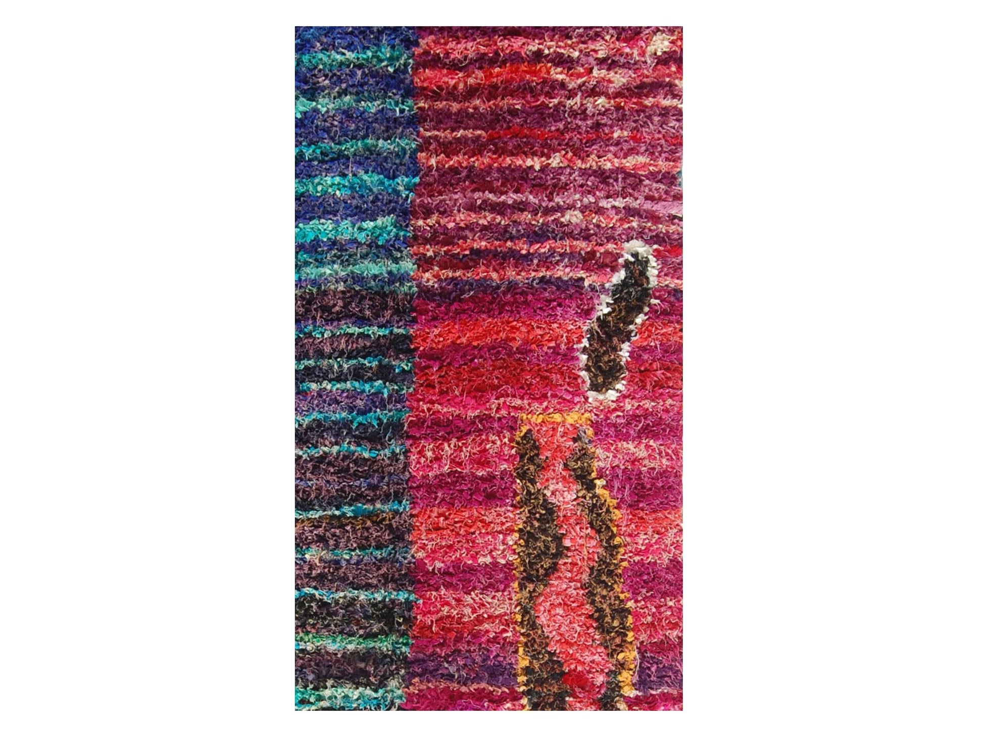 Vintage Moroccan Rug - Tafoukt Morocco Collection Boucherouite Rugs Of Morocco
