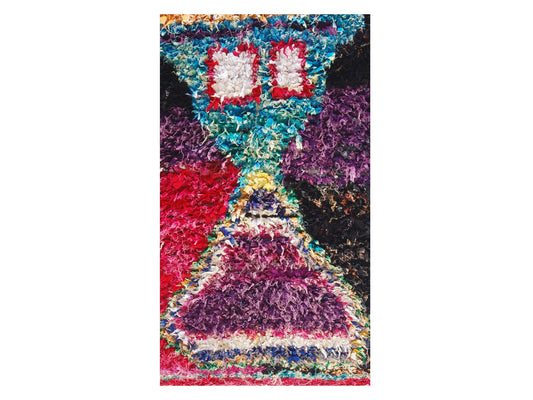 Vintage Moroccan Rug - Tamaris Morocco Collection Boucherouite Rugs Of Morocco