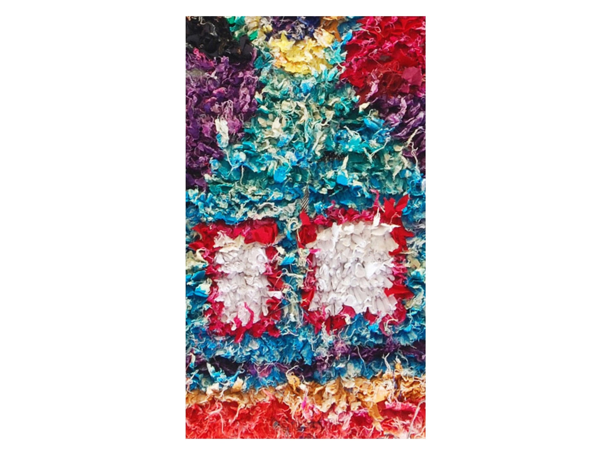 Vintage Moroccan Rug - Tamaris Morocco Collection Boucherouite Rugs Of Morocco