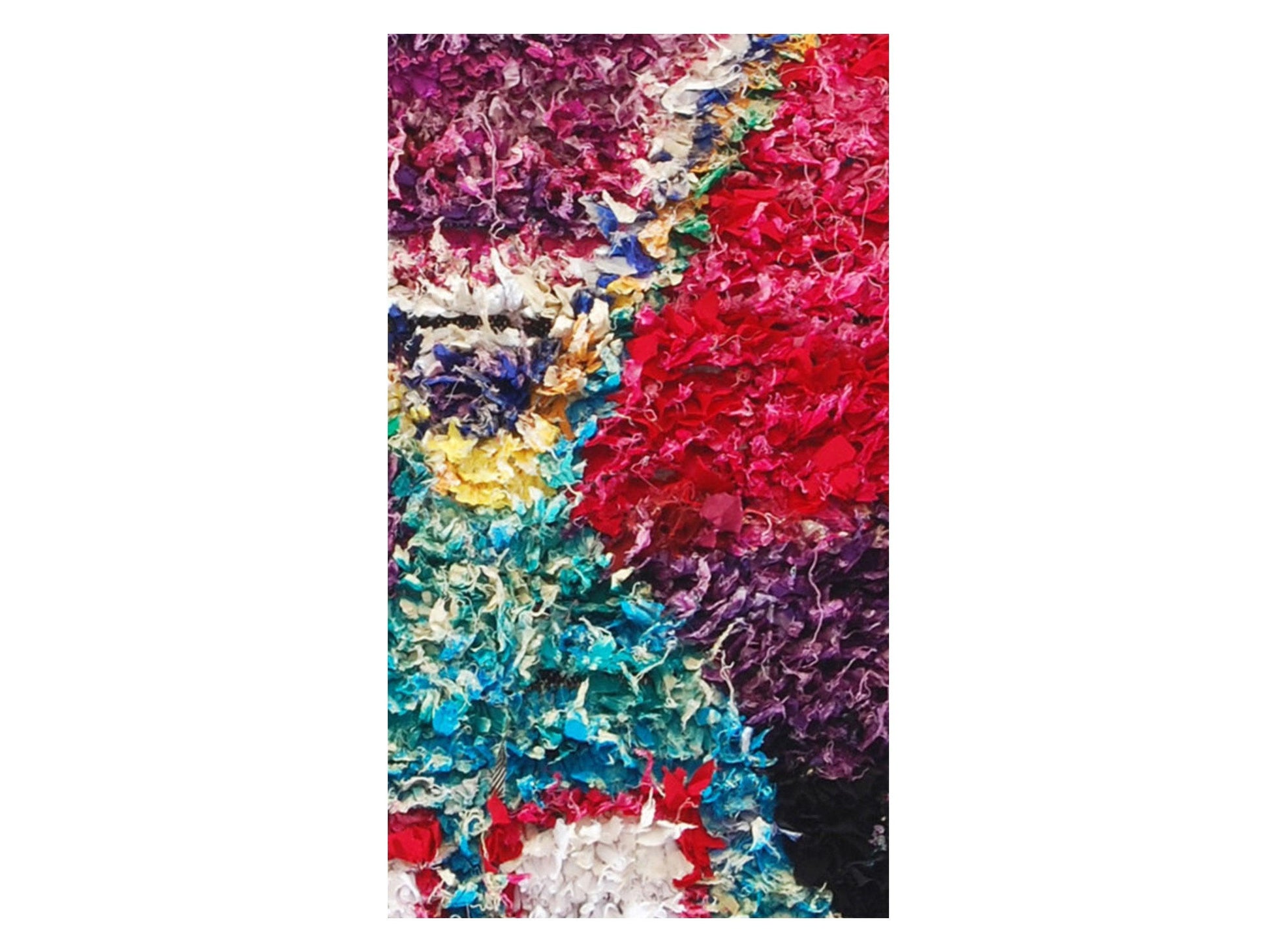 Vintage Moroccan Rug - Tamaris Morocco Collection Boucherouite Rugs Of Morocco