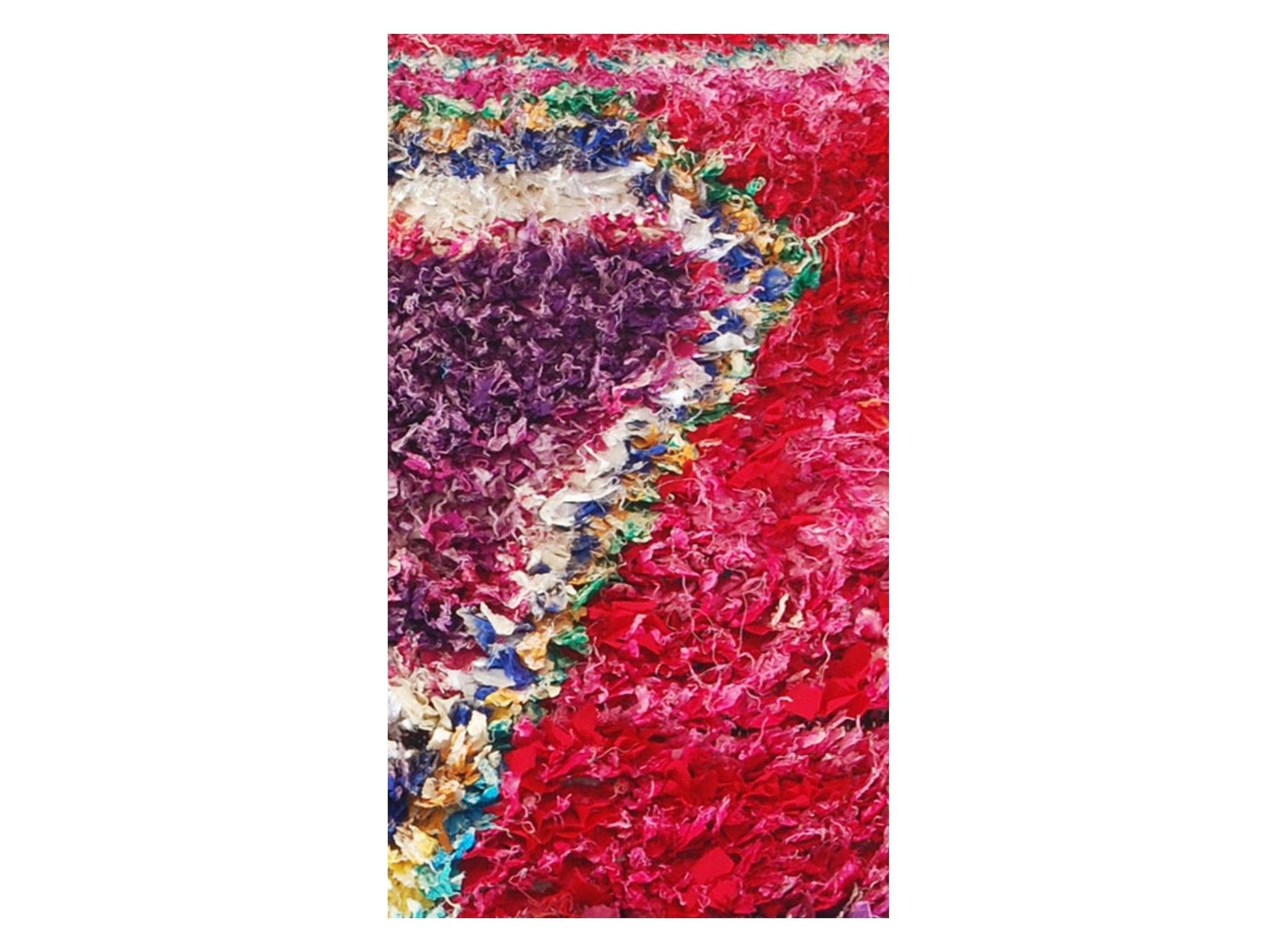 Vintage Moroccan Rug - Tamaris Morocco Collection Boucherouite Rugs Of Morocco