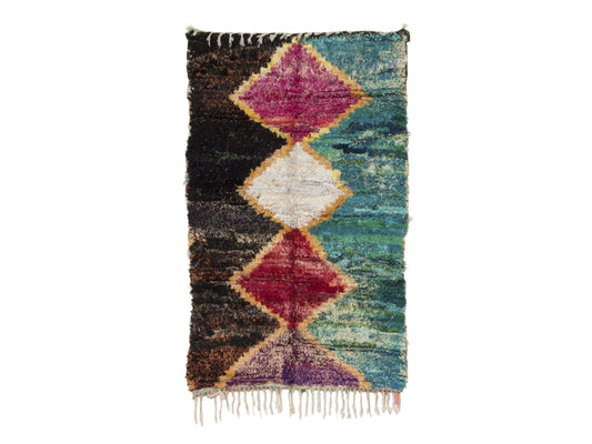 Vintage Moroccan Rug - Tamazight Morocco Collection Boucherouite Rugs Of Morocco
