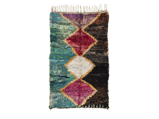 Vintage Moroccan Rug - Tamazight Morocco Collection Boucherouite Rugs Of Morocco