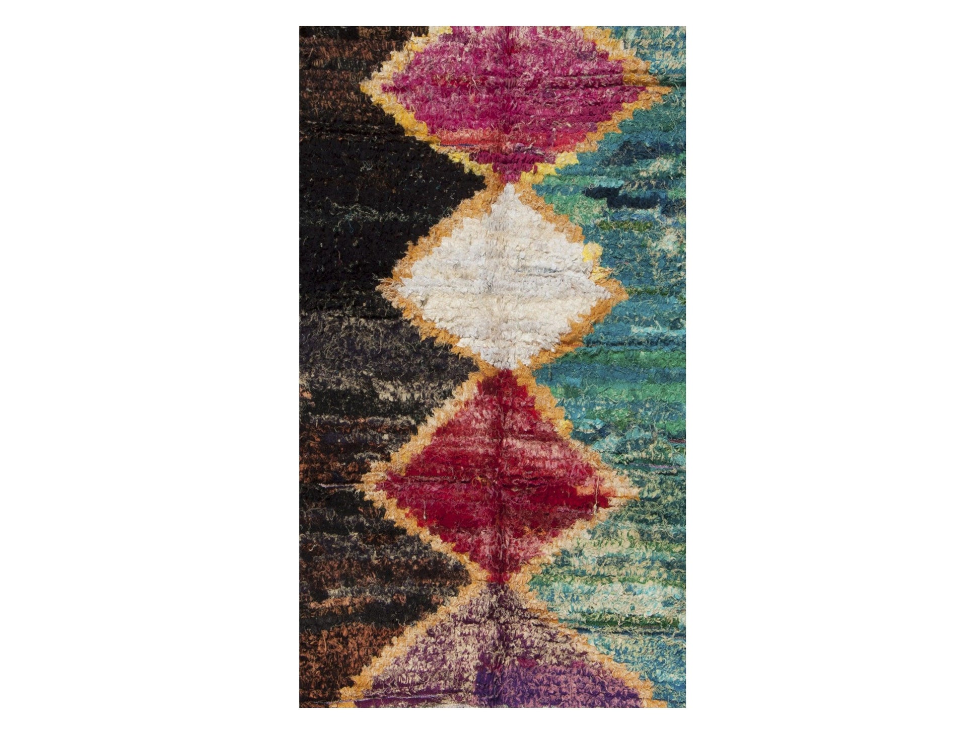 Vintage Moroccan Rug - Tamazight Morocco Collection Boucherouite Rugs Of Morocco