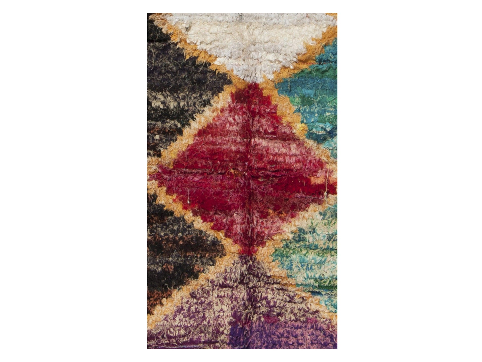 Vintage Moroccan Rug - Tamazight Morocco Collection Boucherouite Rugs Of Morocco