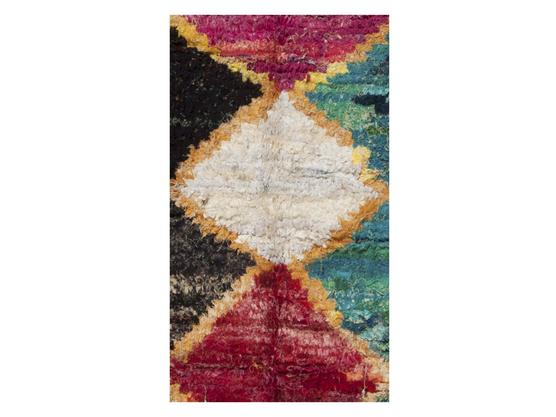 Vintage Moroccan Rug - Tamazight Morocco Collection Boucherouite Rugs Of Morocco