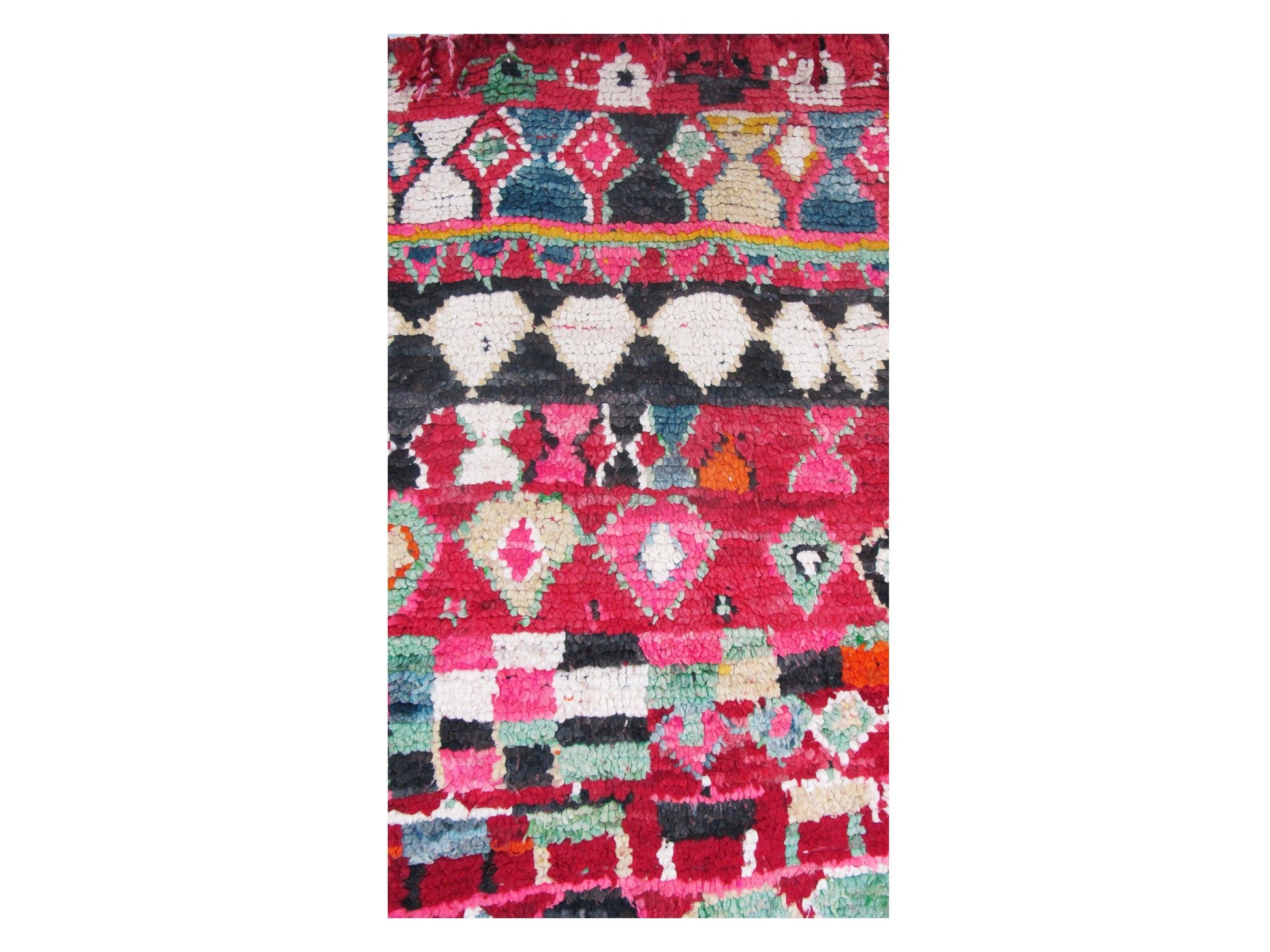 Vintage Moroccan Rug - Tamenzut Morocco Collection Boujaad Rugs Of Morocco