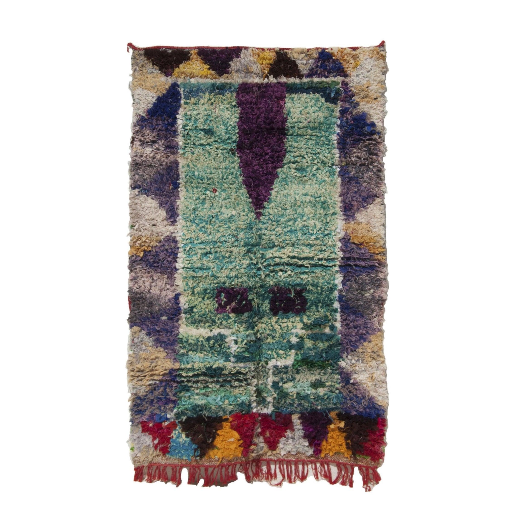 Vintage Moroccan Rug - Tanirt Morocco Collection Boucherouite Rugs Of Morocco