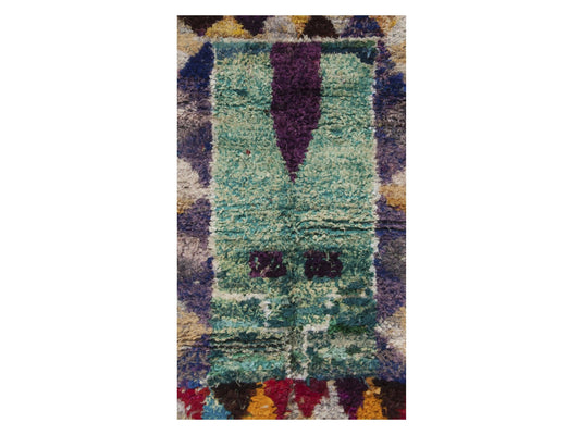 Vintage Moroccan Rug - Tanirt Morocco Collection Boucherouite Rugs Of Morocco