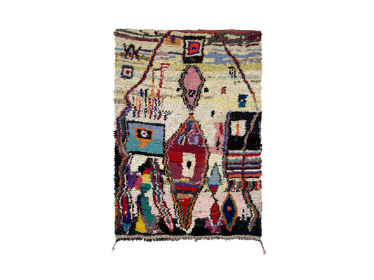 Vintage Moroccan Rug - Tharara Morocco Collection Boucherouite Rugs Of Morocco