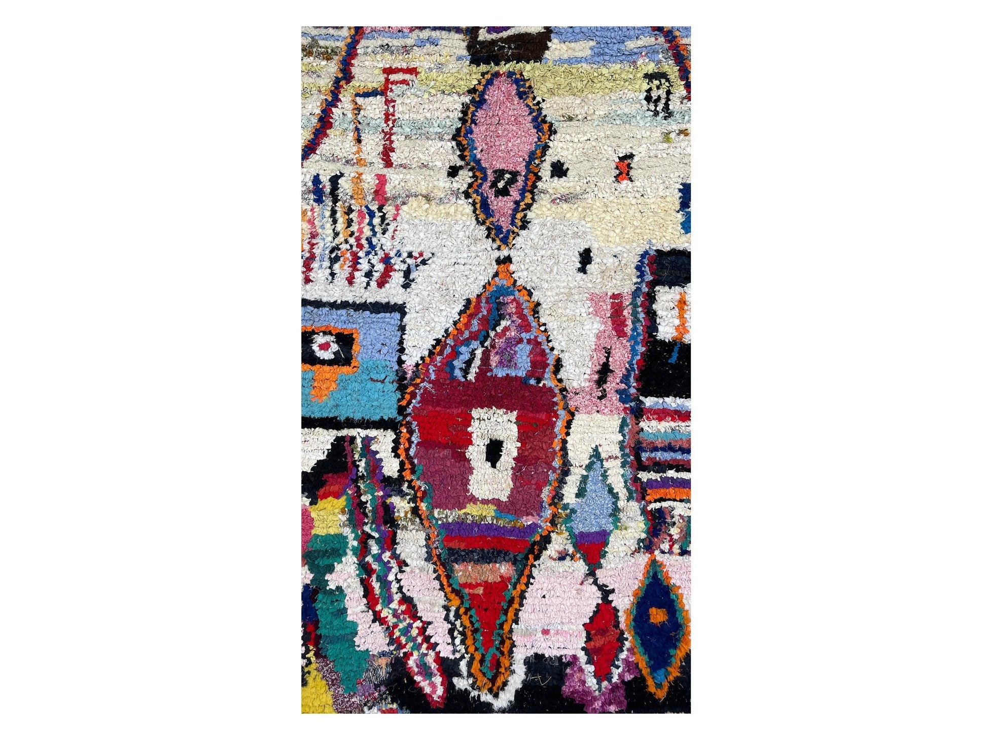 Vintage Moroccan Rug - Tharara Morocco Collection Boucherouite Rugs Of Morocco