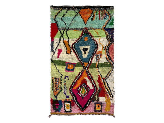 Vintage Moroccan Rug - Tharari Morocco Collection Boucherouite Rugs Of Morocco